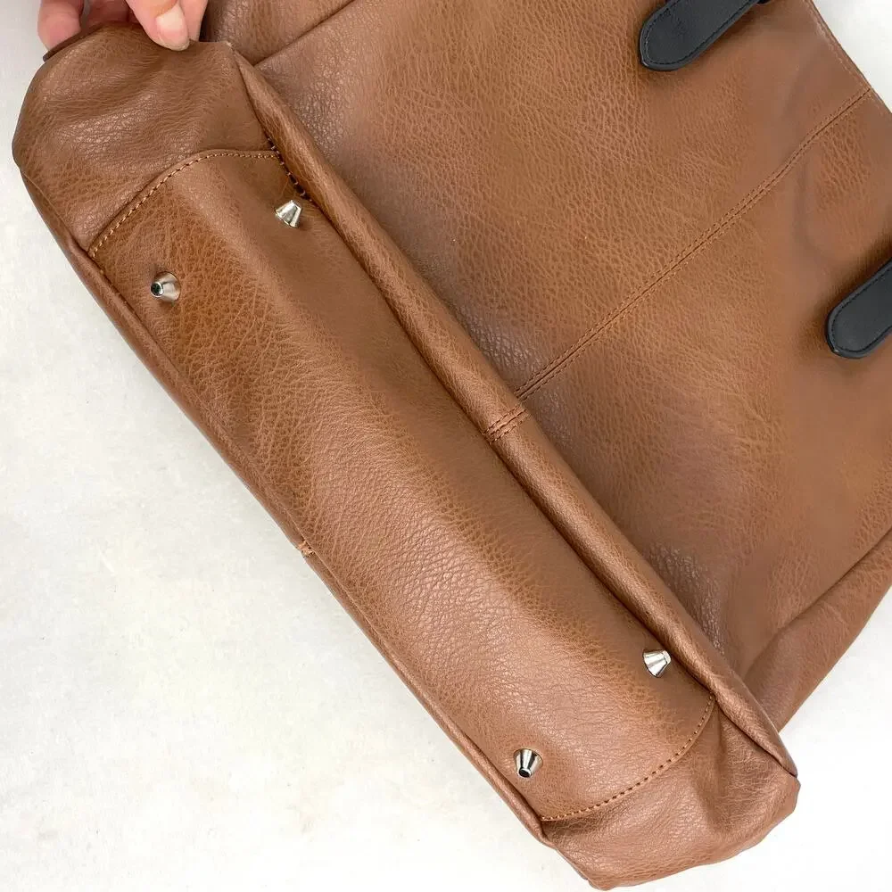 Roots 73 Brown Laptop Tote Bag Purse
